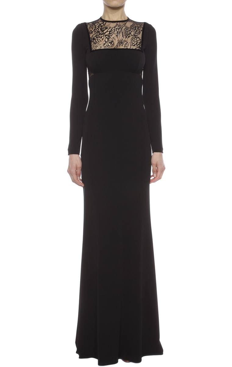 ALEXANDER MCQUEEN - Lace-insert evening dress - Item 433401QHL